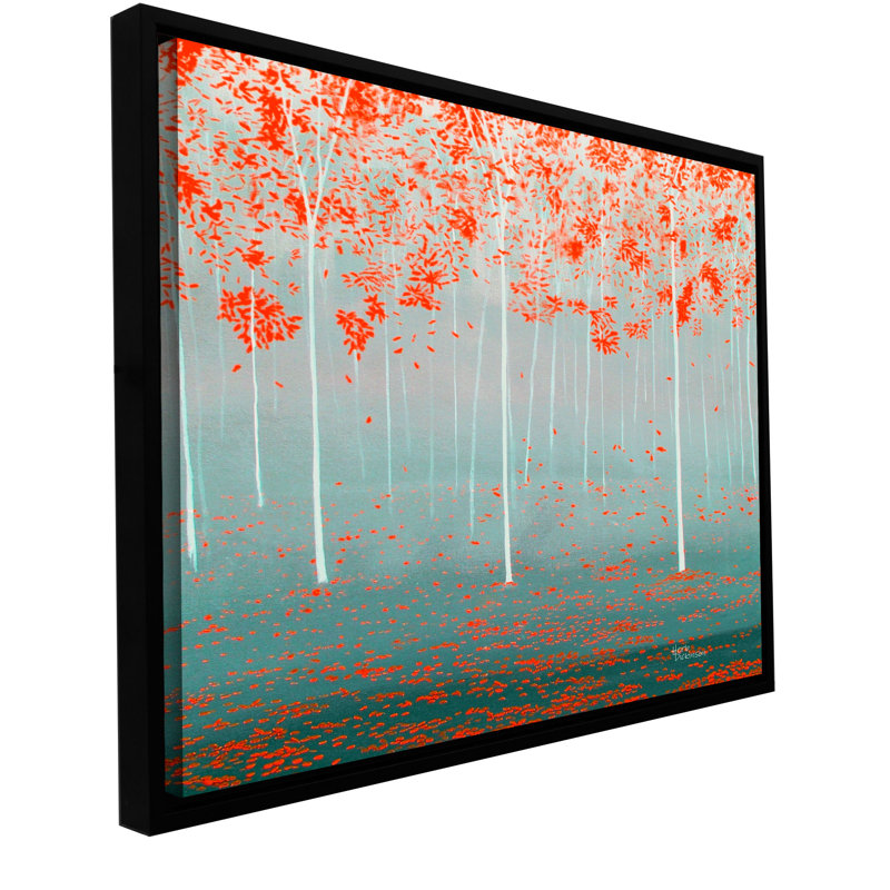 Herb Dickinson Dream Forest Orange and White Framed Canvas Print