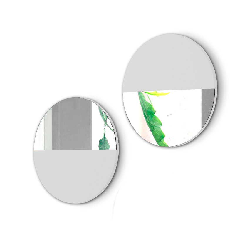 Fryer Flat Wall Mirror, White
