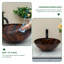 Lavabo vasque circulaire en verre 16,5 "avec bonde escamotable