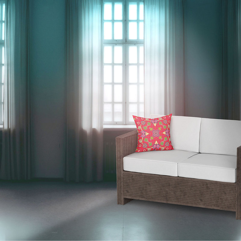 Housse et insert de coussin carré Alliona, 16 po x 16 po, Rouge