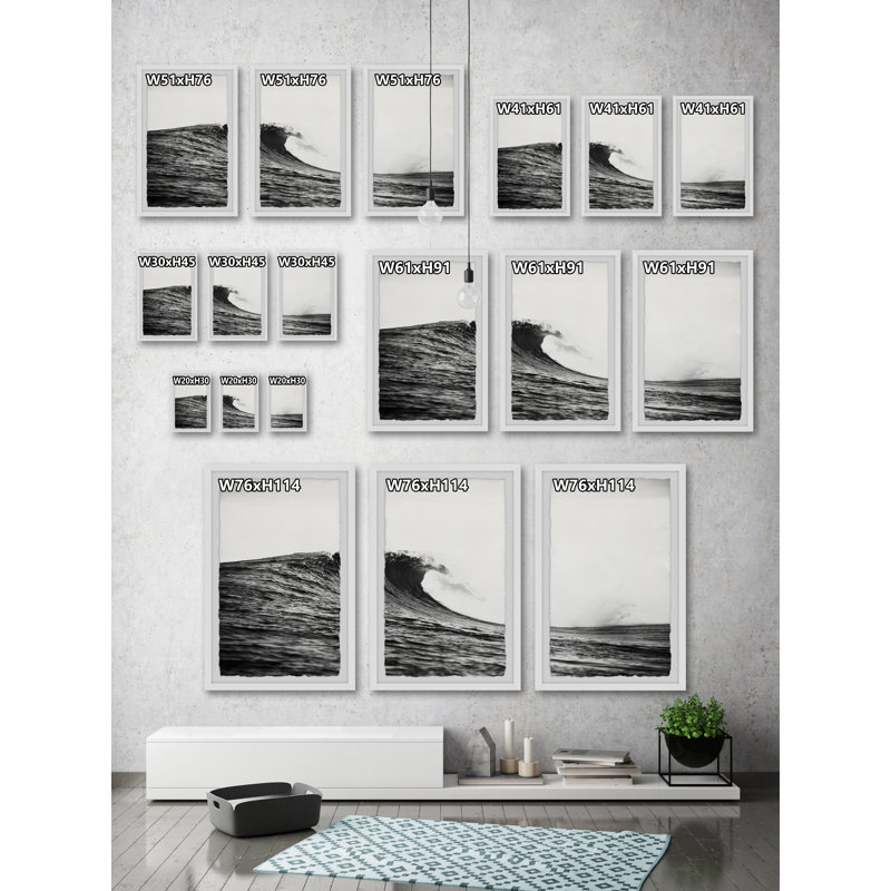 Summer Waves - 3 Piece Single Picture Frame Print, 20cm H x 30cm W x 3.81cm D