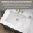 18 In. L Rectangular Bathroom Sink In White Ceramic Undermount Vessel Sink With Overflow Undercounter Single Basin