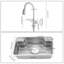 Évier de cuisine à simple cuve en acier inoxydable 30,7 po L