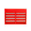 Armoire de rangement rouge à 5 outils avec roulettes verrouillables et tablette réglable pour atelier-1186600173