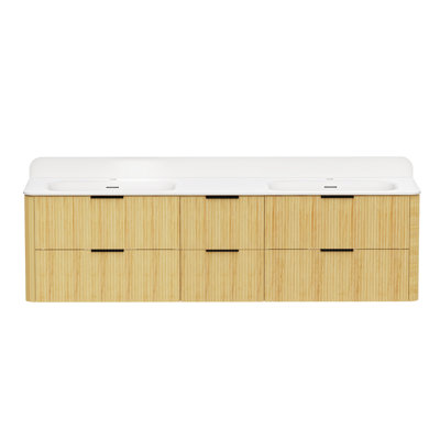 72'' Double Bathroom Vanites With Acrylic Top