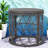 Compact Patio Tables, Grey Rattan Boho Modern Accent For Patio Home