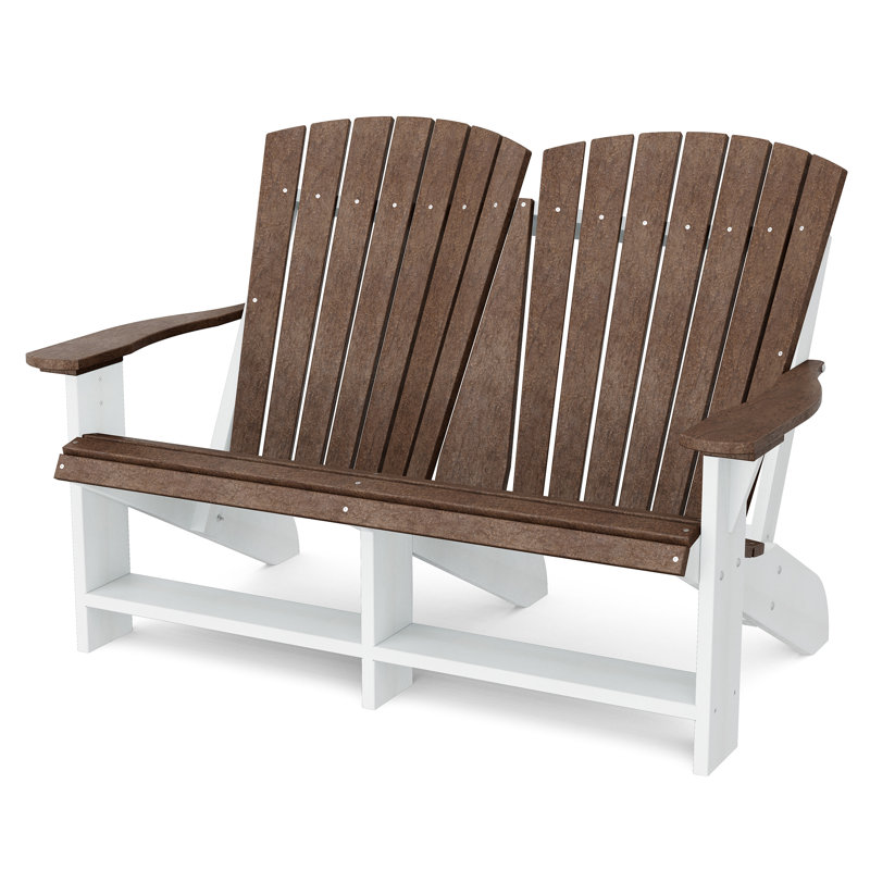Chaise Adirondack double Heritage, Brun Tudor / blanc