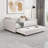 Beige Linen Full Size Daybed with Trundle Upholstered Sofa Bed, Vertical Stripes | 82.5"x58"x30" | Easy Assembly for Bedroom or Living Space-803047738-803047740