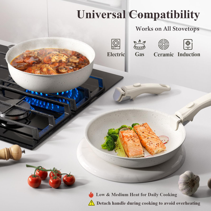 Ensemble de 22 casseroles et poêles antiadhésives