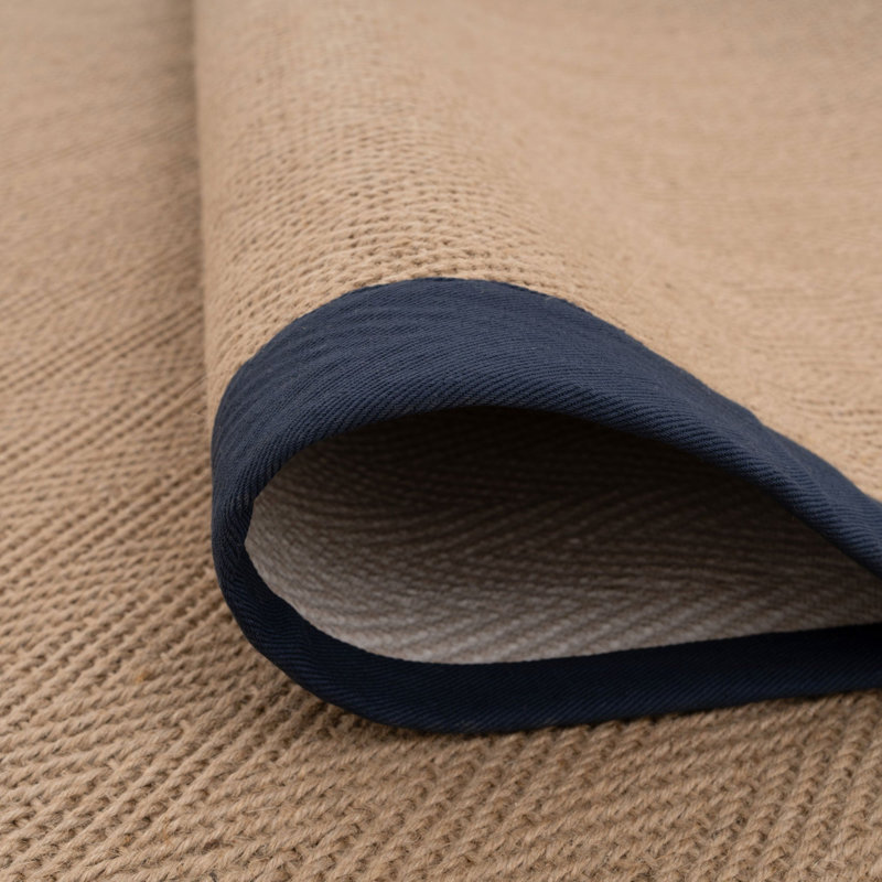 Solid Colour Jute / Sisal Hand Braided Area Rug, 80cm x 150cm