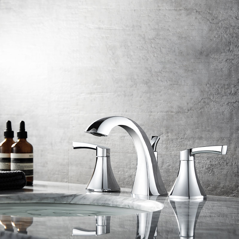 Abbie Polished Chrome 2-Handle Widespread Bathroom Faucet