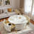 Modern Round Coffee Table With 2 Large Drawers
