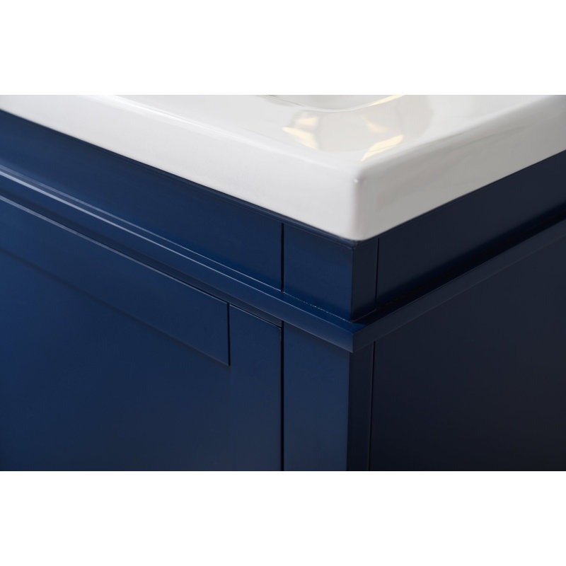 Ensemble de meuble-lavabo simple 24 po Arzola, Bleu
