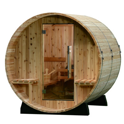 Audra 4 Person Traditional Steam Sauna in Cedar