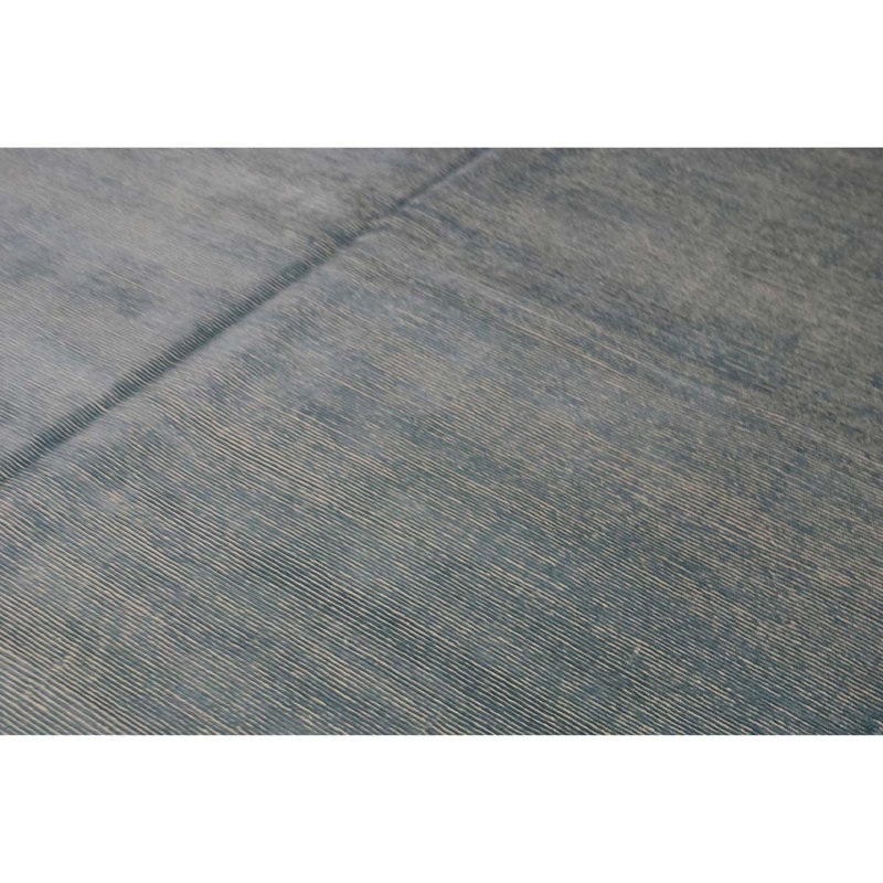 Tapis gris / brun en laine noué à la main de conception unique 8 pi x 10 pi 3 po