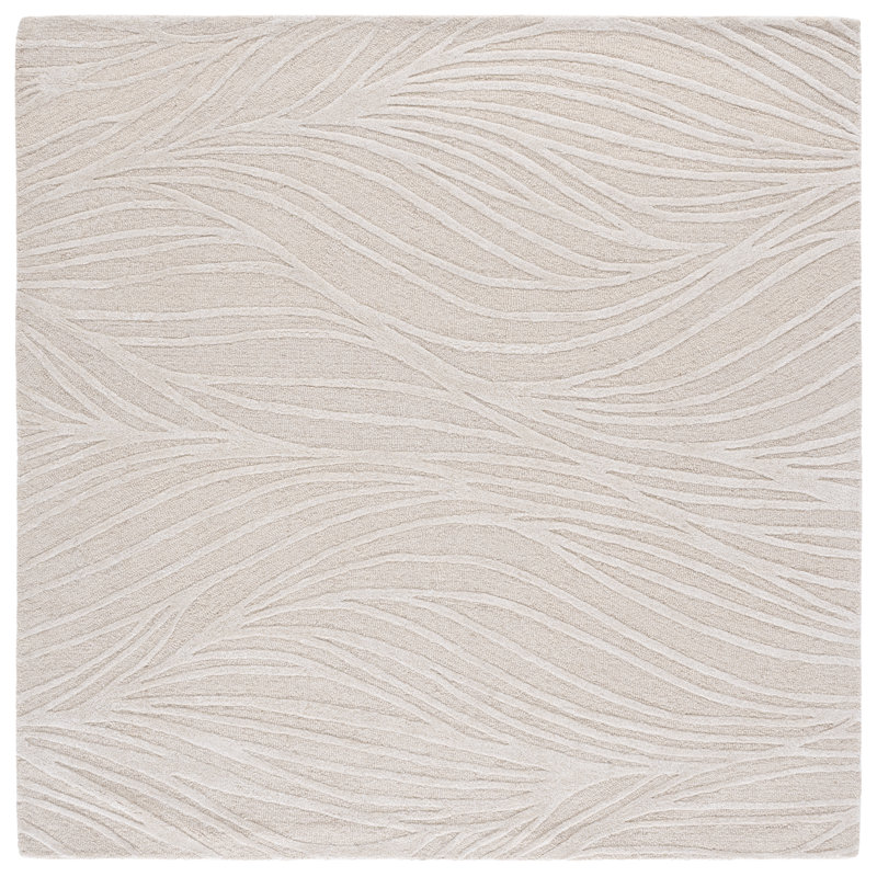 Glamour Hand Tufted Wool; Viscose; Cotton Abstract Indoor Rug, Square 6'