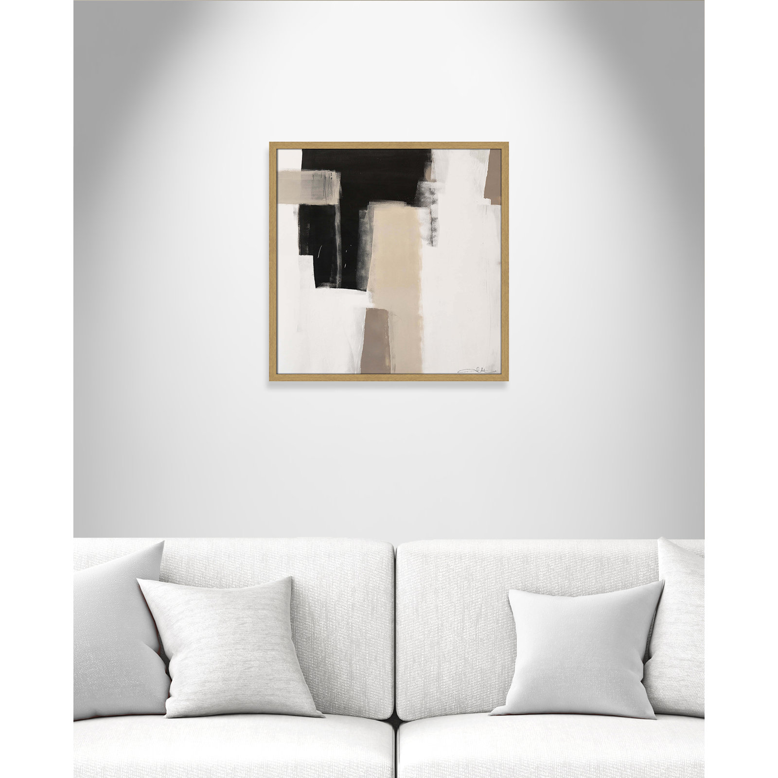 Earth Scapes I-A Print by Casa Fine Arts, 23.5" H x 23.5" W x 1.25" D, Natural Slim Framed