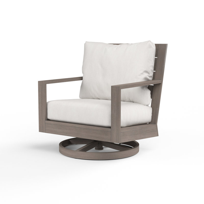 Laguna Outdoor Patio Swivel Lounge Chair with Sunbrella Cushions, Canvas Flax Sunbrella®
