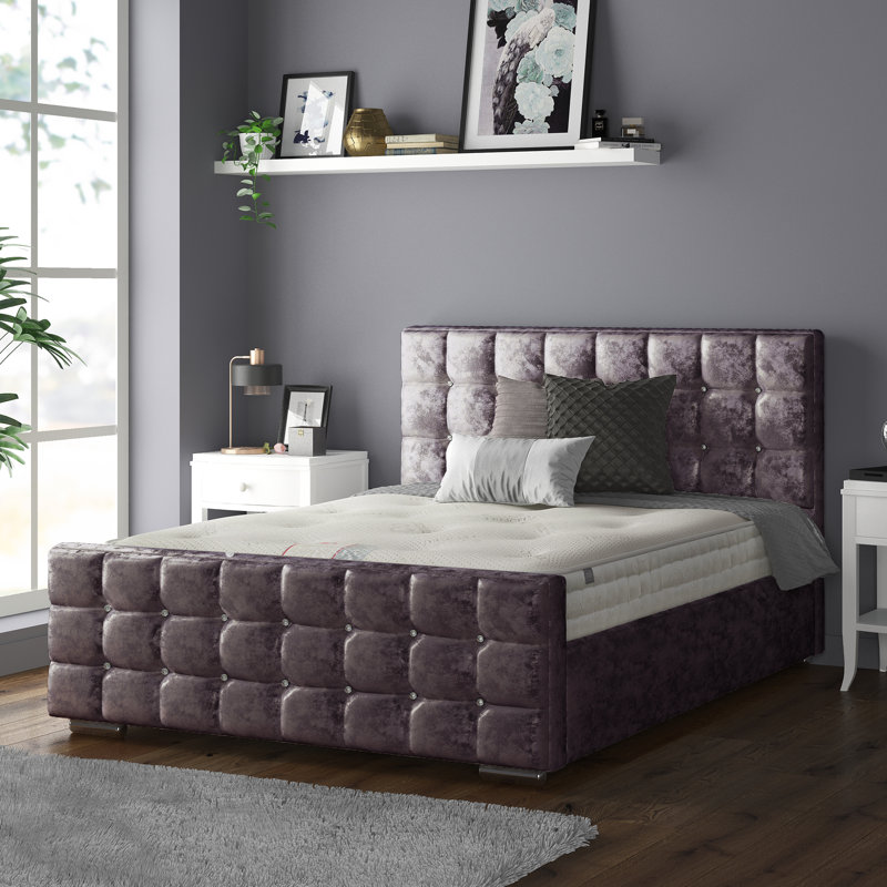 Owsley Upholstered Bed, Amethyst, Double (4'6)