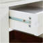 Table basse / table d'appoint moderne 27,6 po avec plateau pliable et roulettes, rangement multi-niveaux, blanc et noyer