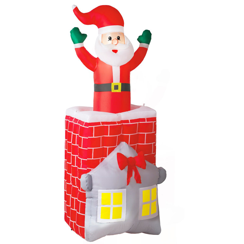 Figurine de père Noël gonflable de 7 pi pour une fête intérieure