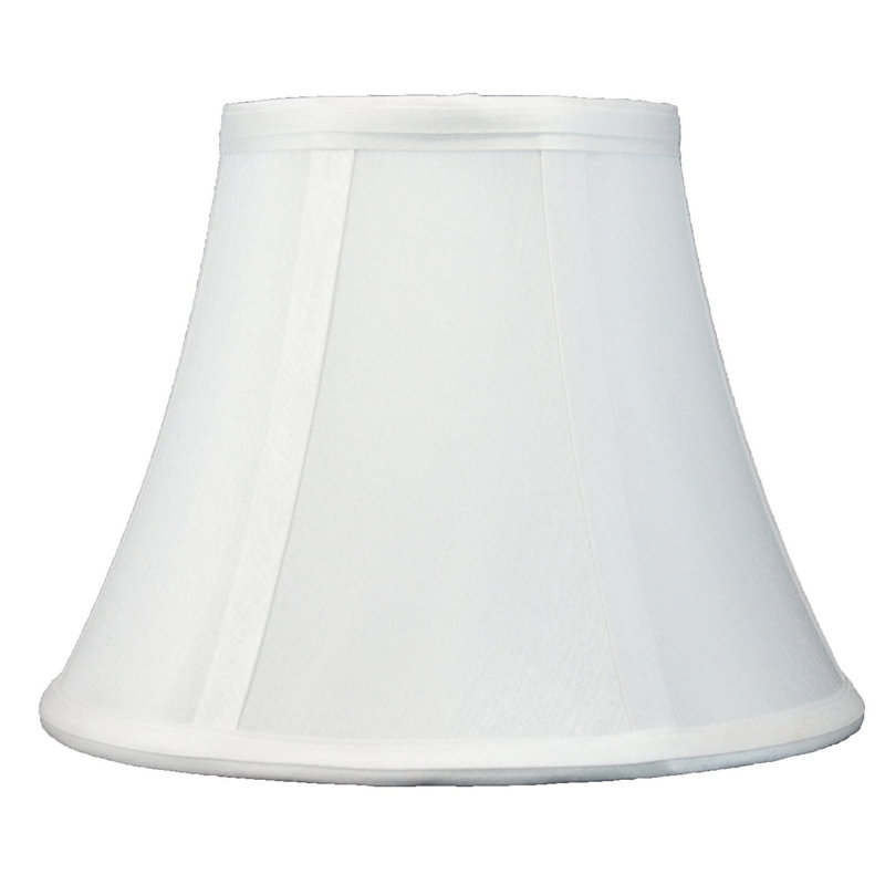 Abat-jour cloche en soie / shantung H 7 po x l 9 po (araignée), Blanc cassé