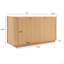 Buffet de rangement ondulé de 63 po à deux portes avec tablettes réglables, idéal pour la cuisine, le salon, le couloir - rangement polyvalent