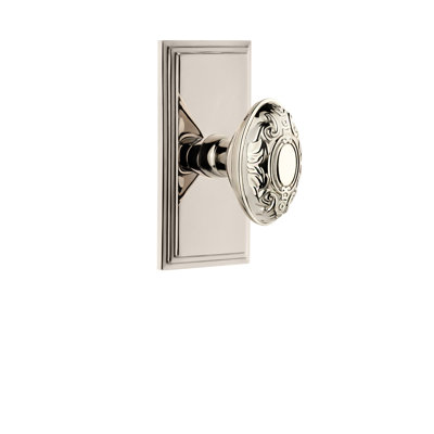 Grandeur Carré Plate Passage with Grande Victorian Door Knob