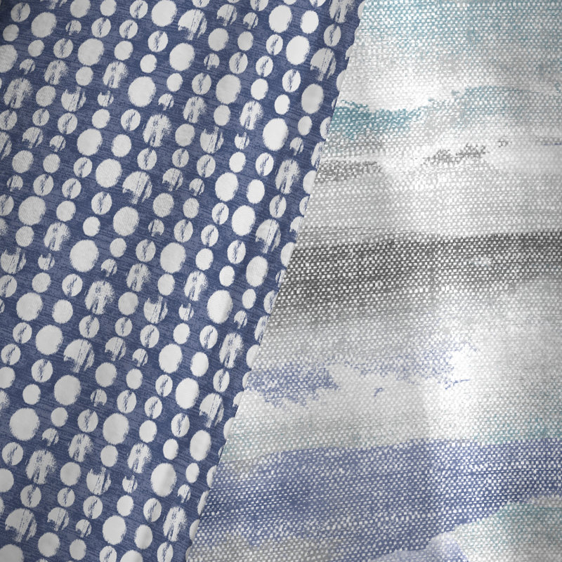 Landscape Cotton Abstract Duvet Cover Set with Pillowcases, Double Duvet Cover + 2 Standard Pillowcases, Grey