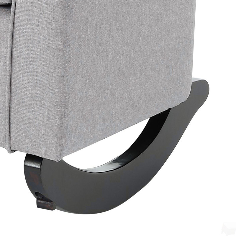 Chaise berçante gris clair avec accoudoirs