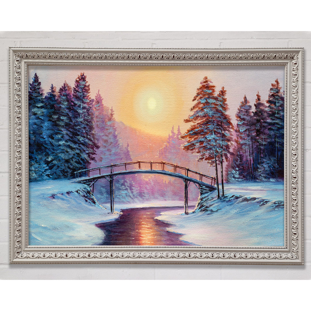 Gerahmtes Poster Bridge Across The Winter Scene