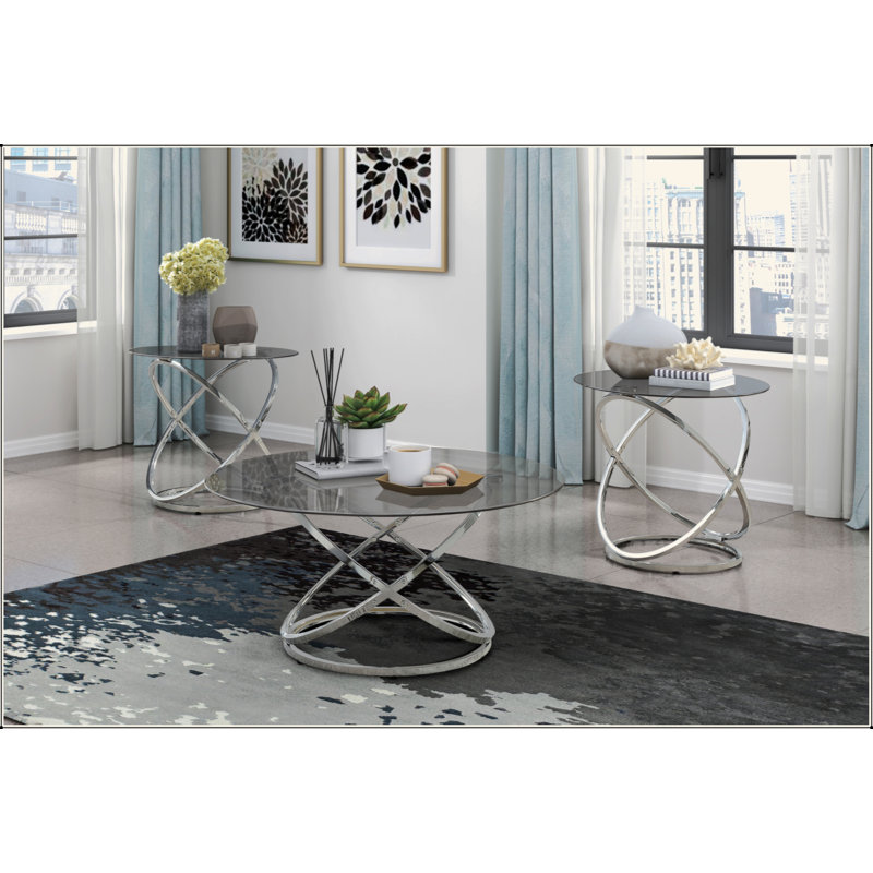 Ensemble de tables d'appoint 3 pièces Modern Luxury