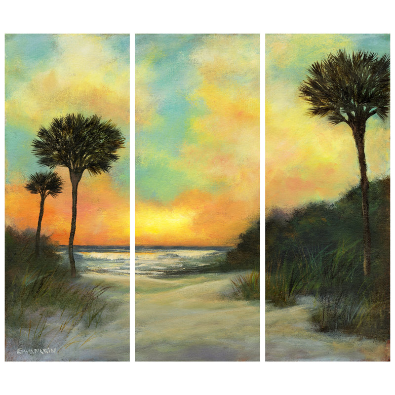 " Seaside Sunset " 3 - Pieces