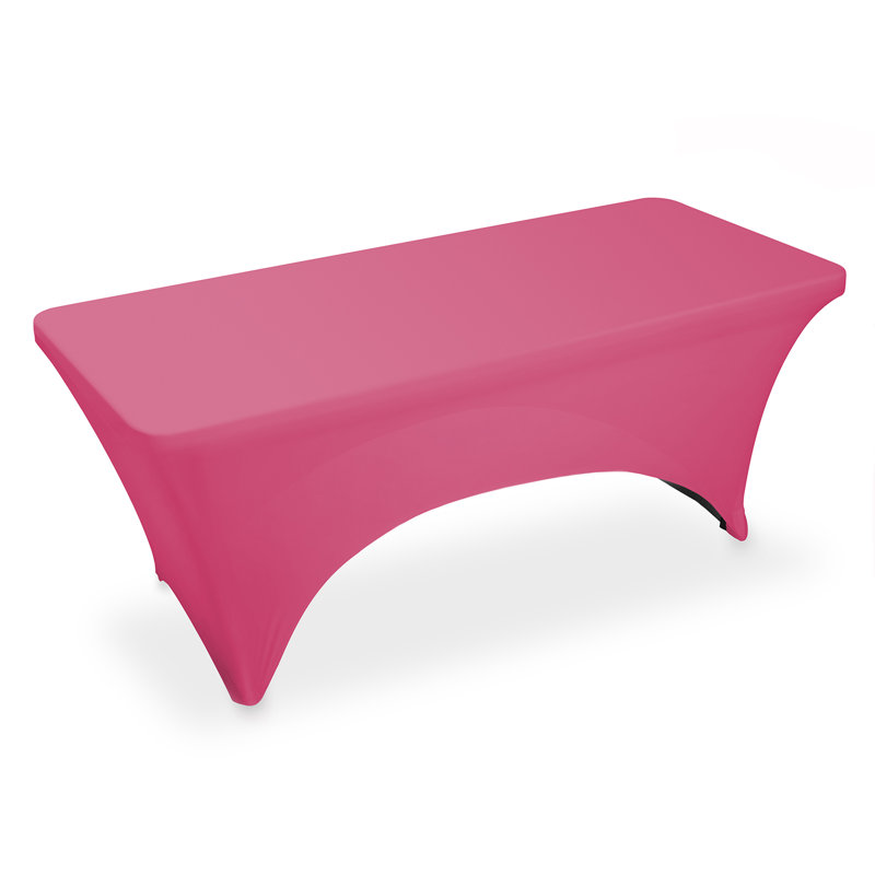  Solid Color Polyester Wedding Tablecloth, 72" x 30", Fuchsia