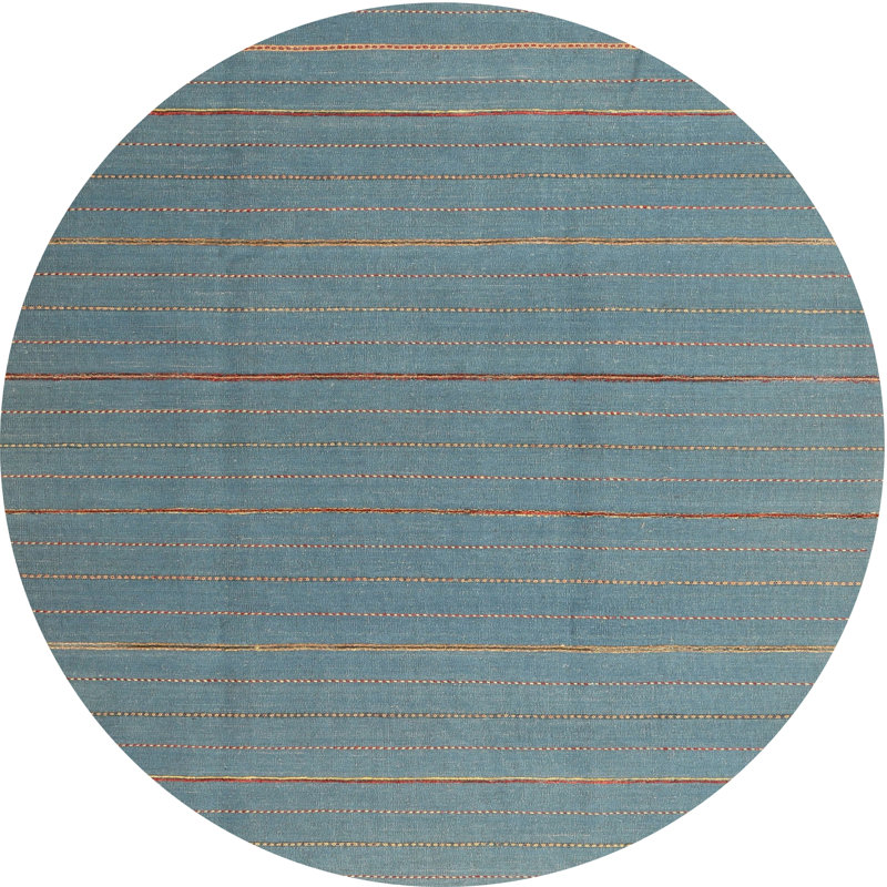 Tapis abstrait bleu, Rond 5 pi