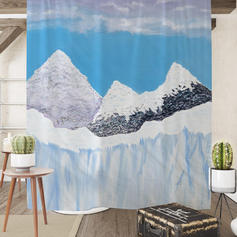 Rideau de douche Frozen Time, art de Carlos Grisales, H 90 po x l 70 po