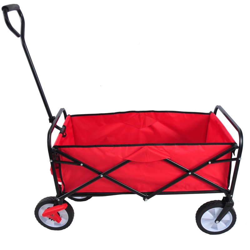 Chariot de plage pliant Wagon Garden (rouge), H 46,46 po x l 40,55 po x P 21,26 po, Rouge