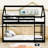 Analucia Twin Over Twin House-Shaped Floor Bunk Bed With Ladder And Guardrails-225571150