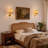 11.8''(H) Rattan Bohemian Sconces Light Bedside Armed Wall Sconce Light Lamp with Woven Shade-24816078