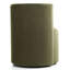 Fauteuil d'appoint demi-tonneau en velours avec roulettes-2076944049