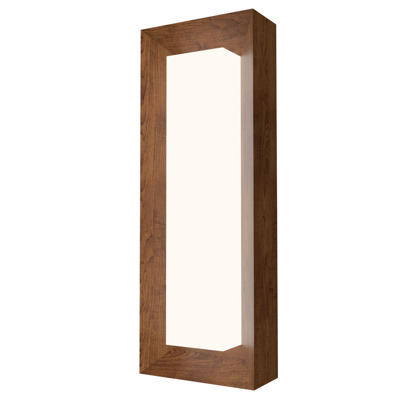 Applique murale encastrée 2 lumières Meio Squadro, Imbuia