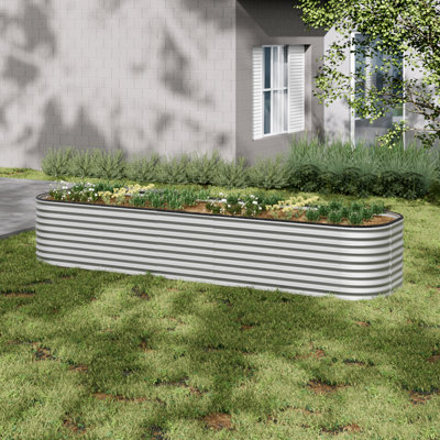 Rectangular Metal Raised Garden Bed
