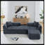 114" Cloud Sectional Couch With L-Shape Chaise, Modular Sofa With Movable Ottoman, Upholstered Couches For Living Room Bedroom, No Assembly Required-141976417