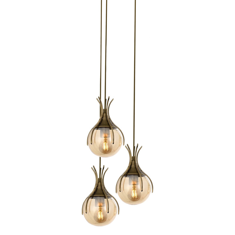 Grendon 3 - Light Bronze Cluster Pendant