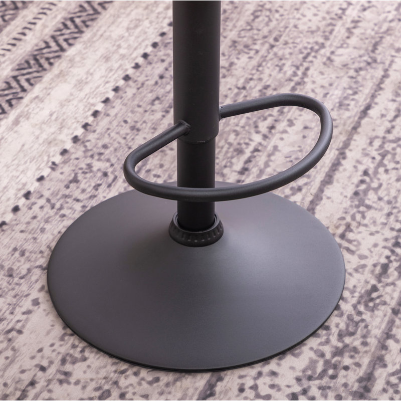 Tabouret de bar pivotant ajustable Masaccio, Gris, Noir