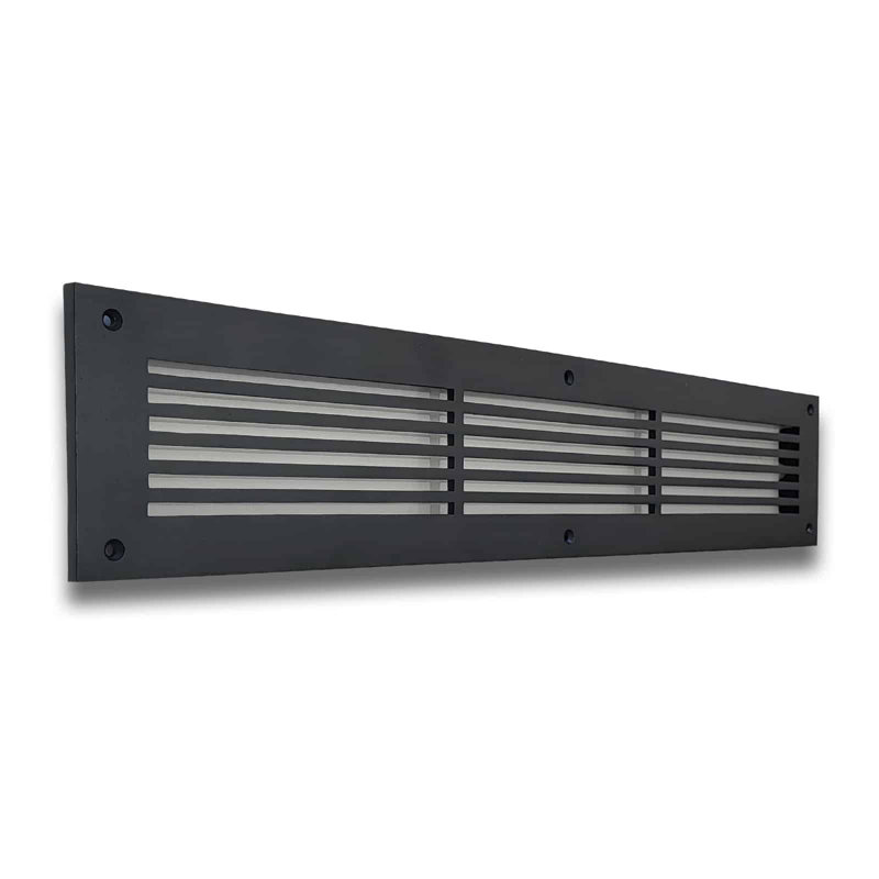 Grille murale en aluminium, Noir