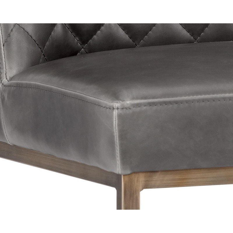5West Upholstered Stool with Metal Frame, Gray, Counter Stool (26" Seat Height)