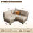 Carolle Outdoor Wicker L-Shaped Patio Sectional Sofa With Cushions, 2-Piece Corner Seating Set-1453045830