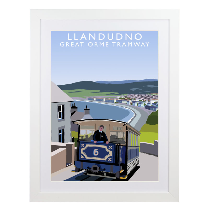 Llandudno 2 by Richard O'Neil - Print, 43.5 cm H x 33.5 cm W x 2.2 cm D, White Wood Frame