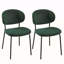 Ensemble de 2 chaises de salle à manger en tissu Boucle avec pieds en métal pour la salle à manger, la cuisine et le salon-1212535717-1212535716